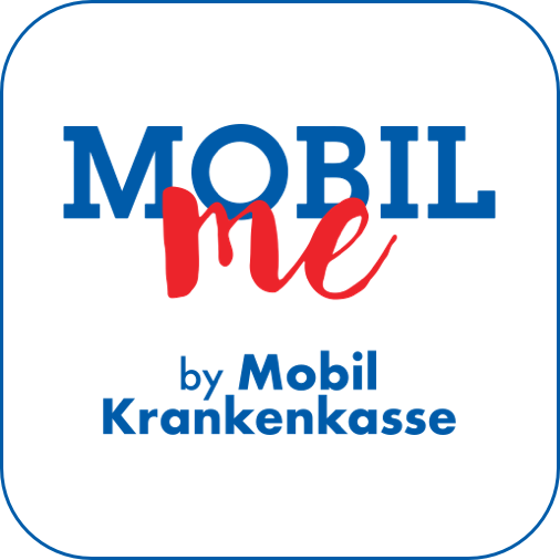 Logo Mobil Me App der Mobil Krankenkasse.