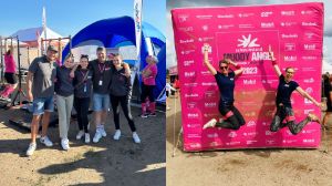 Unsere Kolleginnen und Kollegen sind vor Ort beim Muddy Angel Event.
