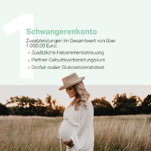 Frau hält liebevoll ihren Babybauch.