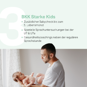 Papa mit einem Neugeborenen.