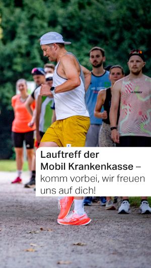 Lauftreff der Mobil Krankenkasse – komm vorbei, wir freuen uns auf dich!