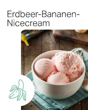 Rezept der Woche "Erdbeer-Bananen-Nicecream".