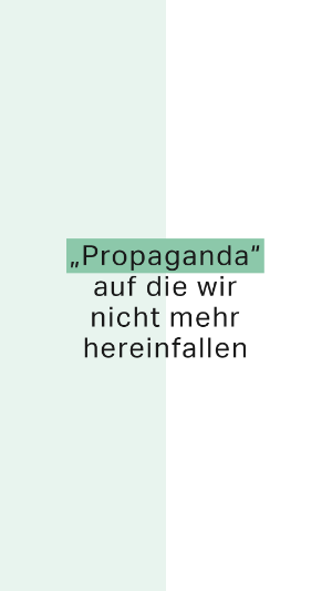 Mental Gesund ""Propaganda" auf die wir nicht mehr hereinfallen".