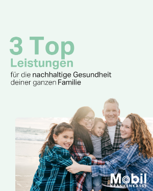 Herbstoffensive: 3 Top Leistungen für die nachhaltige Gesundheit deiner ganzen Familie. "Eine Familie umarmt sich am Strand".
