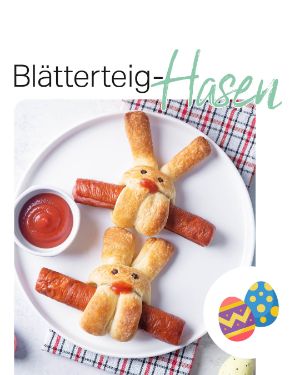 Rezept der Woche: Blätterteig-Hasen.