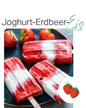 Rezept der Woche: Joghurt-Erdbeer-Eis.