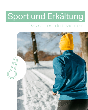 Mann läuft im Schnee.