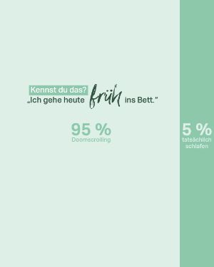 Kennst du das? "Ich gehe heute früh ins Bett." -> 95 % Doomscrolling 5 % tatsächlich schlafen.