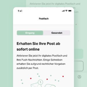 Screenshot des persönlichen Postfachs in der Service-App der Mobil Krankenkasse.