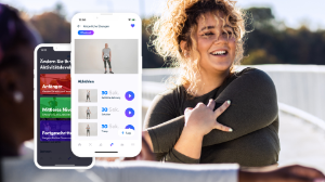 Eine Frau macht Sportübungen mit dem Programm von Gro Health.