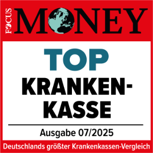 Focus Money Gütesiegel als Top Krankenkasse.