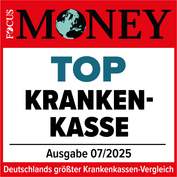 Focus Money Testsiegel als Top Krankenkasse