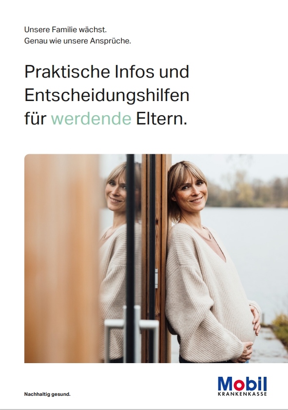 Bild der Broschüre Unsere Familie wächst von der Mobil Krankenkasse.