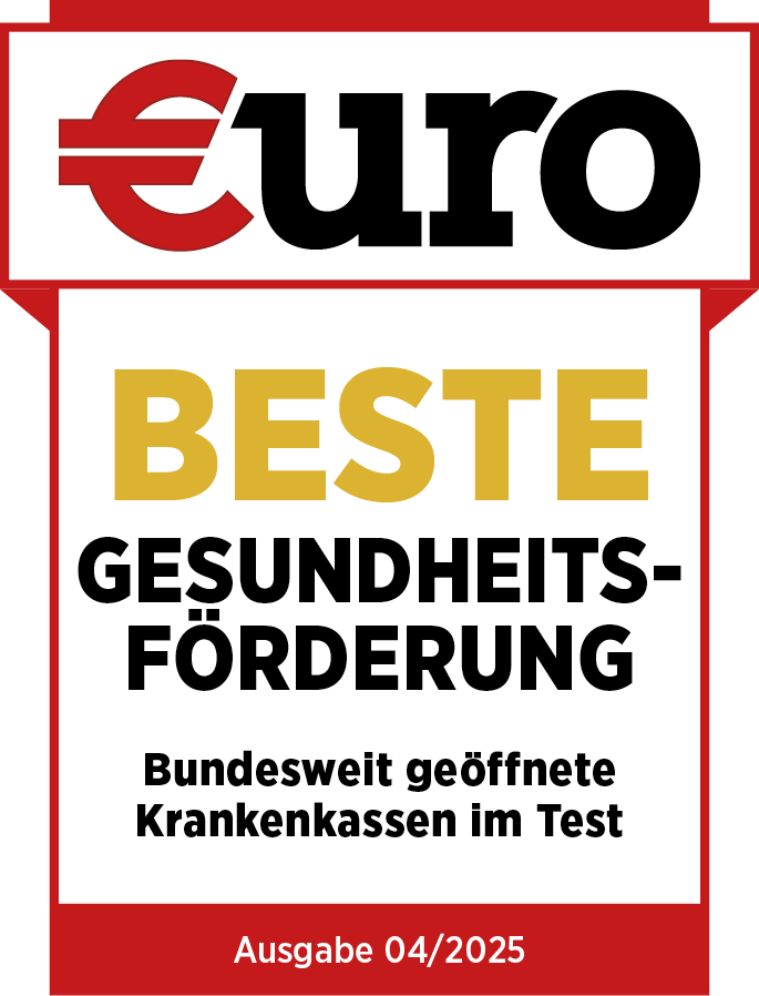 Siegel für Beste Gesundheitsförderung 2025 vom €URO-Magazin