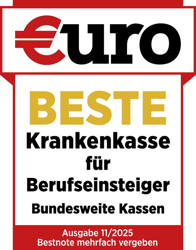 Siegel Euro-Magazin "Beste Krankenkasse für Berufseinsteiger"