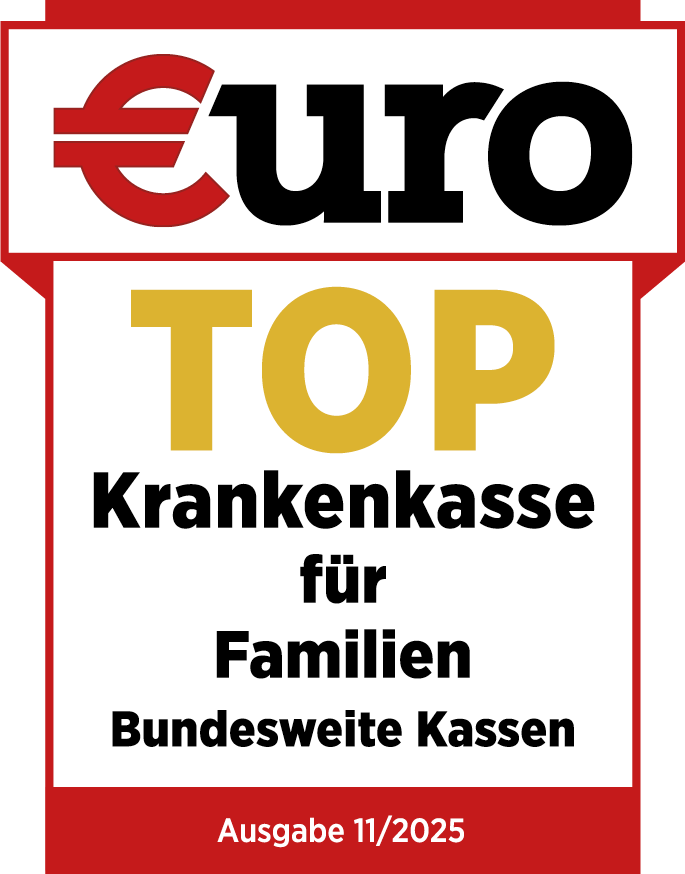 Siegel €uro-Magazin "TOP Krankenkasse für Familien"
